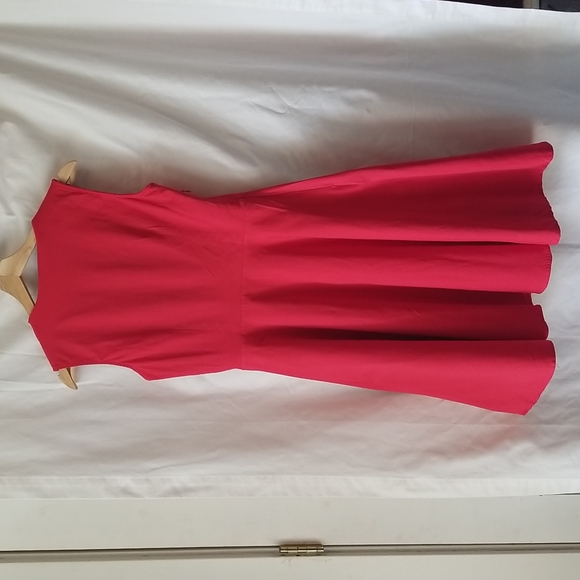 fun Zulily retro 50's style red/black/white polkadot flare dress size L - Picture 3 of 9